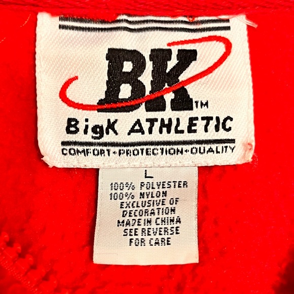 The Rock - Men’s Large -Alcatraz Federal Penitentiary Fleece Hoodie -Red & Black - Picture 3 of 13